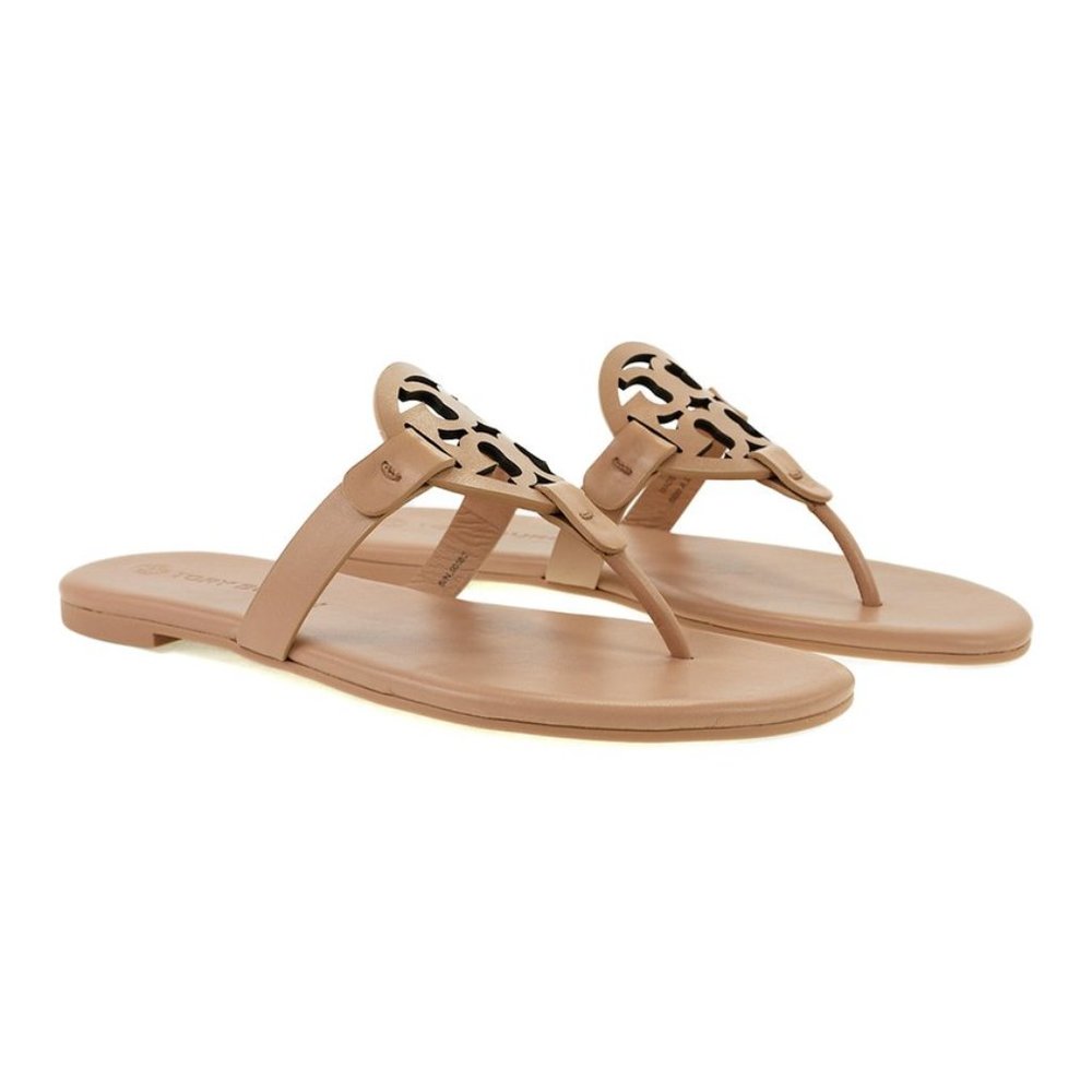 (NEW) Tory Burch Light Makeup Miller Soft Leather Sandal - Women